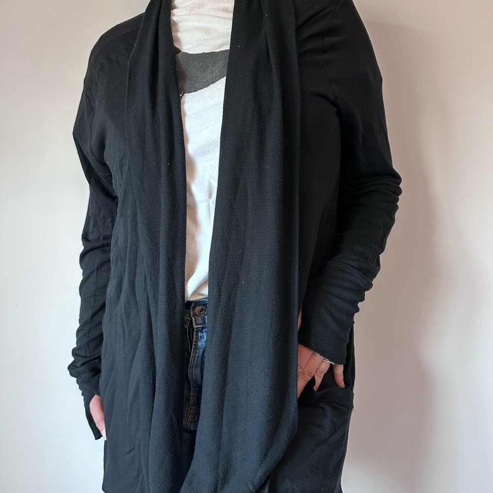 Athleta Black Open Front Cardigan Wrap – Size XL